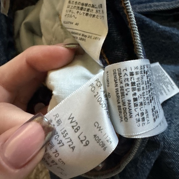 Levi‘s Cinch Ribcage Straight Ankle Jeans Sz 28 in Blue Viral Trend - Picture 7 of 8